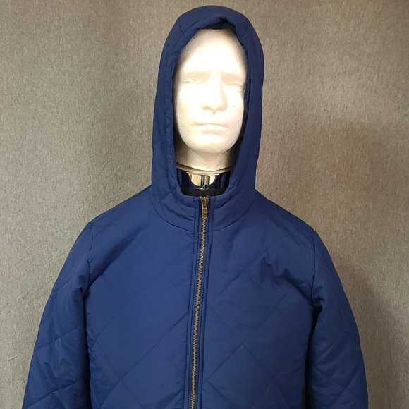 Vtg Polar King By Key Mens Large Reg Blue Full Zip Quilted Workwear Lined Jacket - Picture 14 of 16